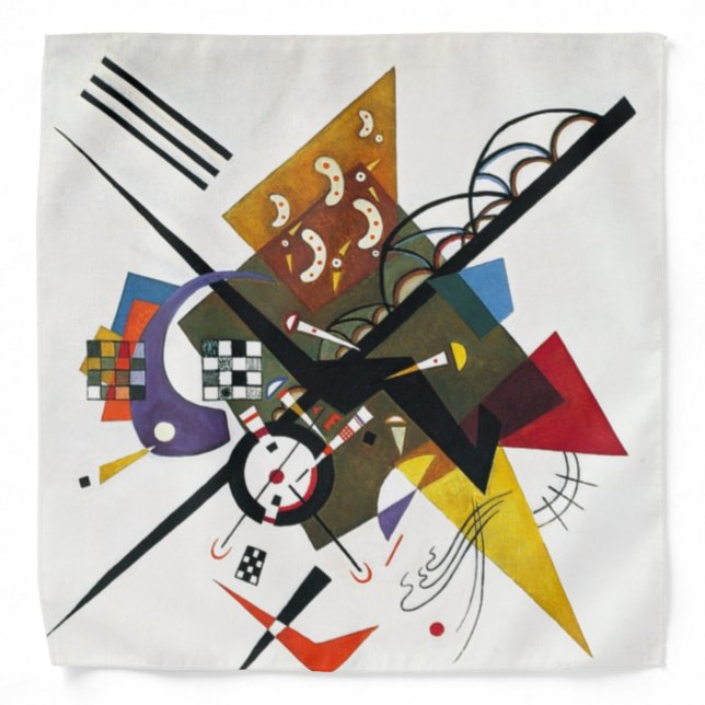 Kandinsky On White Two Abstract Painting Bandana (Front)