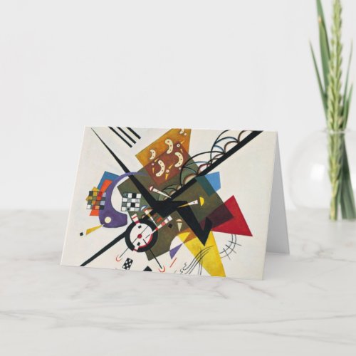 Kandinsky On White Two Abstract Painting Card