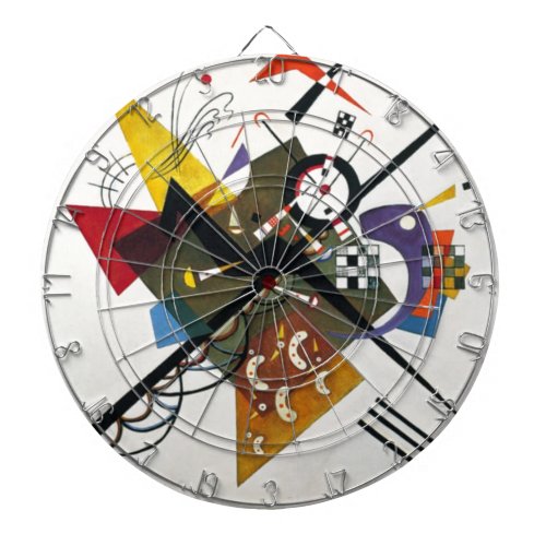 Kandinsky On White Two Abstract Painting Dartboard