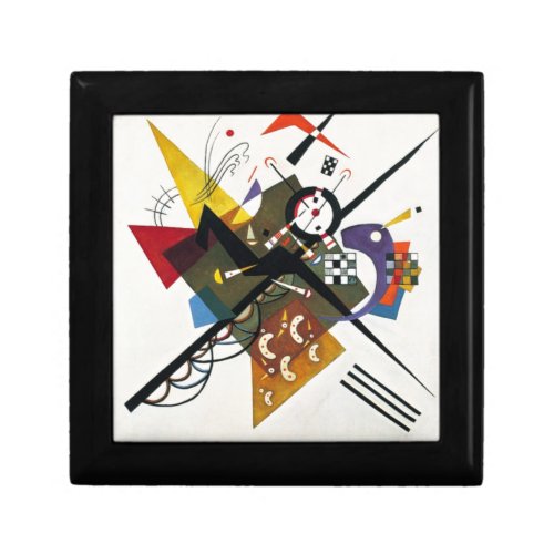 Kandinsky On White Two Abstract Painting Jewelry Box