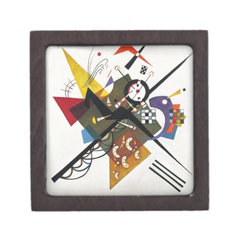 Kandinsky On White Two Abstract Painting Keepsake Box