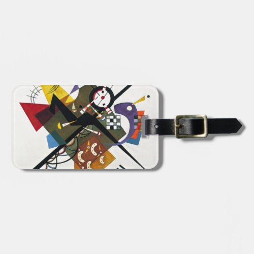Kandinsky On White Two Abstract Painting Luggage Tag