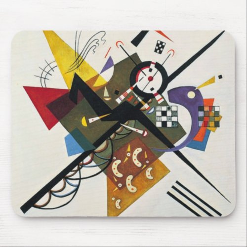 Kandinsky On White Two Abstract Painting Mouse Pad