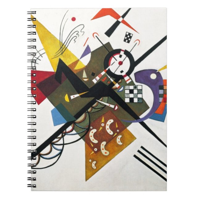 Kandinsky On White Two Abstract Painting Notebook (Front)