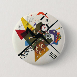 Kandinsky On White Two Abstract Painting Pinback Button