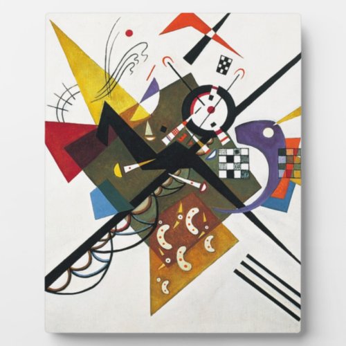 Kandinsky On White Two Abstract Painting Plaque