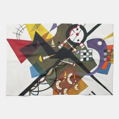 Kandinsky On White Two Abstract Painting Towel