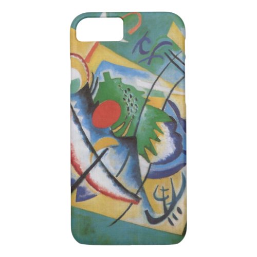 Kandinsky Oval Red Abstract Painting iPhone 87 Case