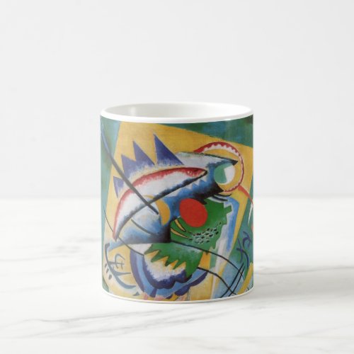 Kandinsky Oval Red Abstract Painting Coffee Mug
