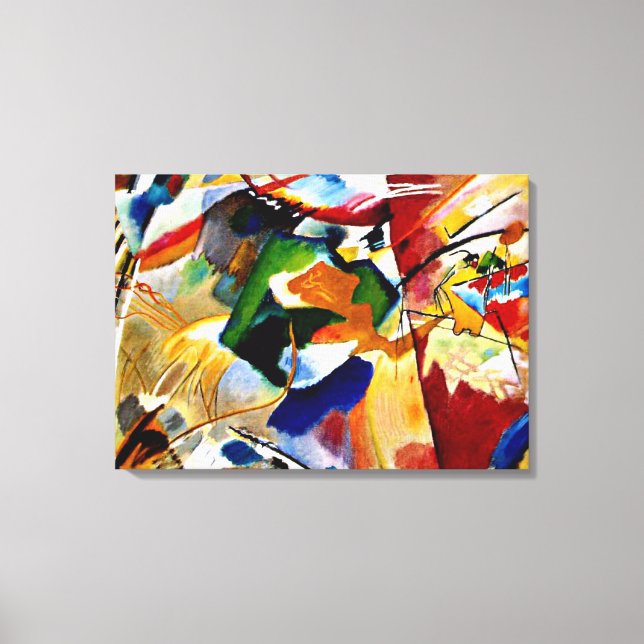 Kandinsky - Painting with Green Center Canvas Print (Front)
