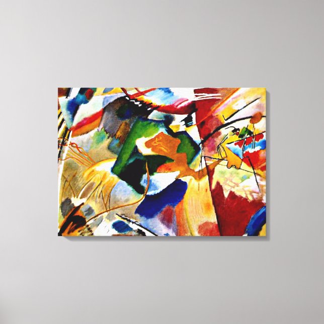 Kandinsky - Painting with Green Center Canvas Print (Front)