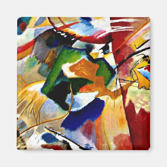 Kandinsky - Painting with Green Center  Magnet (Front)