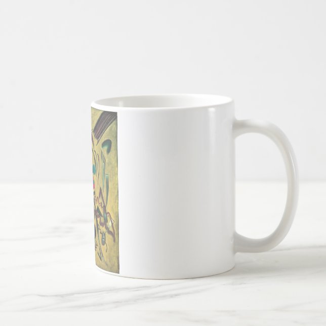 Kandinsky Points Abstract Canvas Painting Coffee Mug (Right)