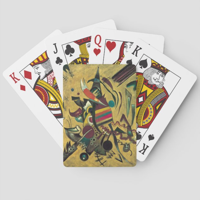 Kandinsky Points Abstract Canvas Painting Poker Cards (Back)