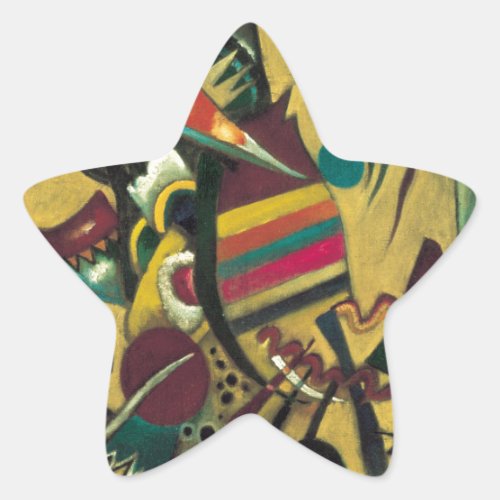 Kandinsky Points Abstract Canvas Painting Star Sticker