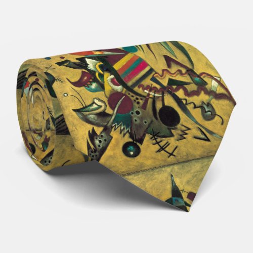 Kandinsky Points Abstract Canvas Painting Tie