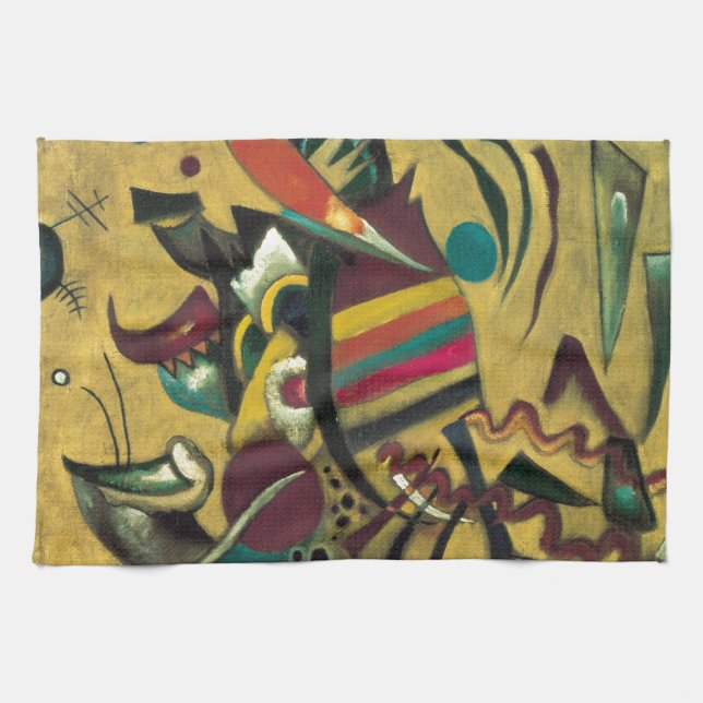 Kandinsky Points Abstract Canvas Painting Towel (Horizontal)
