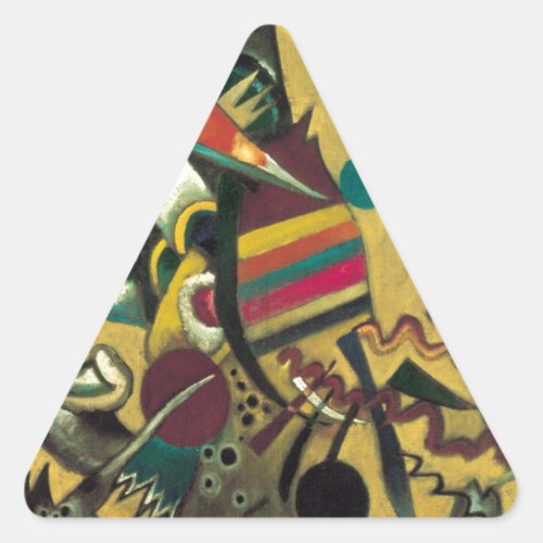 Kandinsky Points Abstract Canvas Painting Triangle Sticker