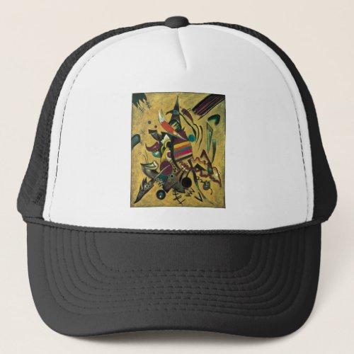 Kandinsky Points Abstract Canvas Painting Trucker Hat