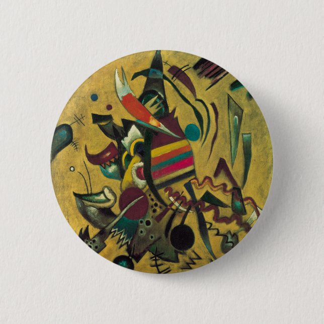 Kandinsky Points Abstract Geometric Art Print Button (Front)