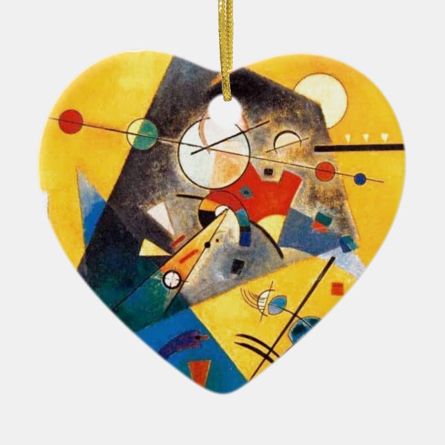 Kandinsky Quiet Harmony Abstract Art Ceramic Ornament (Front)
