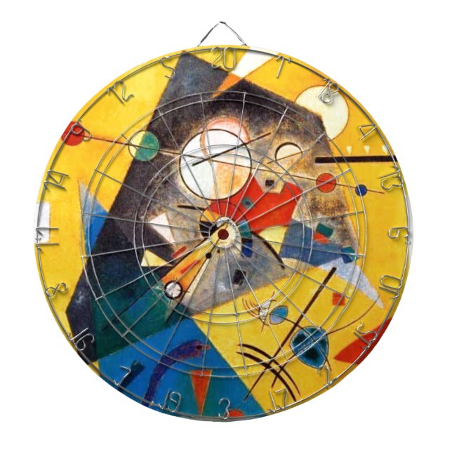 Kandinsky Quiet Harmony Abstract Art Dart Board (Front)
