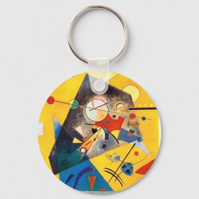Kandinsky Quiet Harmony Abstract Art Keychain (Front)