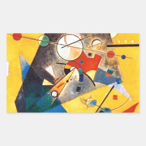 Kandinsky Quiet Harmony Abstract Art Rectangular Sticker