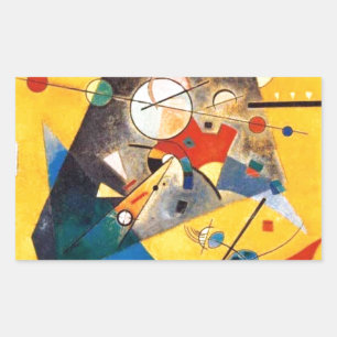 Kandinsky Quiet Harmony Abstract Art Rectangular Sticker