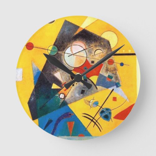 Kandinsky Quiet Harmony Abstract Art Round Clock