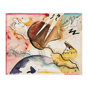 Kandinsky - Rain Landscape, abstract art, Acrylic Print