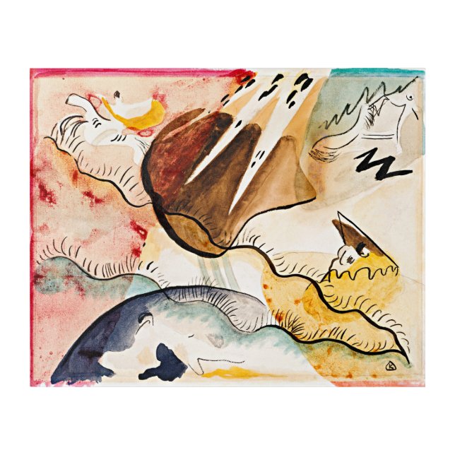 Kandinsky - Rain Landscape, abstract art, Acrylic Print (Front)