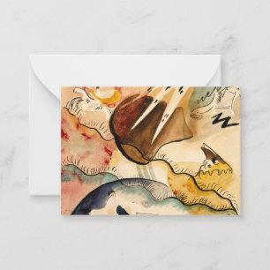 Kandinsky - Rain Landscape, abstract art Note Card