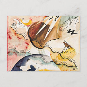 Kandinsky - Rain Landscape, abstract art, Postcard