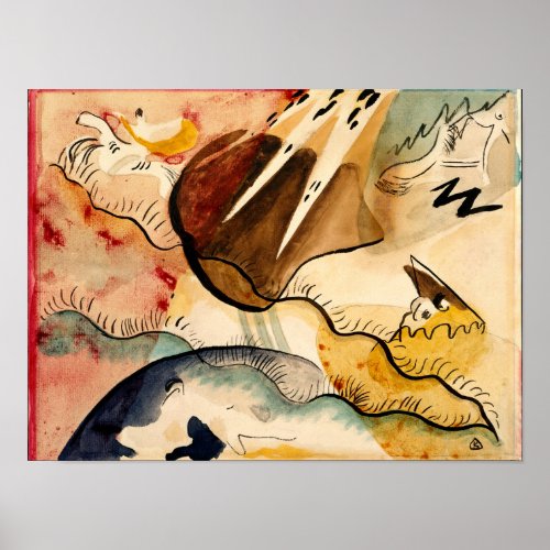 Kandinsky _ Rain Landscape abstract art Poster