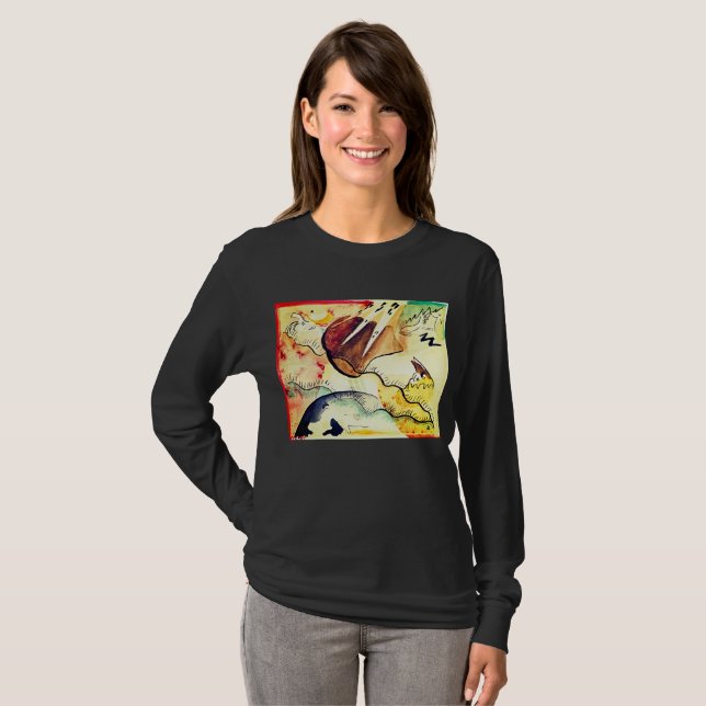 Kandinsky Rain Landscape Art Tee (Front Full)