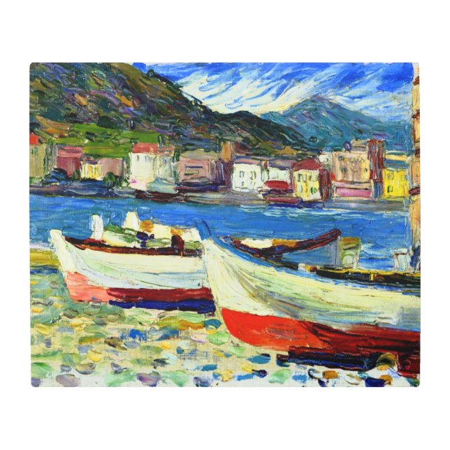Kandinsky - Rapallo Boats, famous painting,   Metal Print (Front)