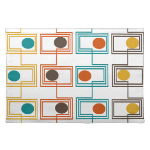 Kandinsky Rectangles with Ovals Cloth Placemat