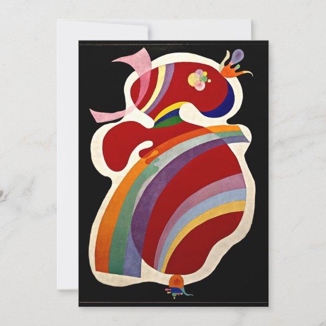 Kandinsky - Red Form (La Forme Rouge" Card (Front)