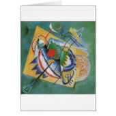 Kandinsky Red Oval Abstract Artwork Green Yellow (Front)