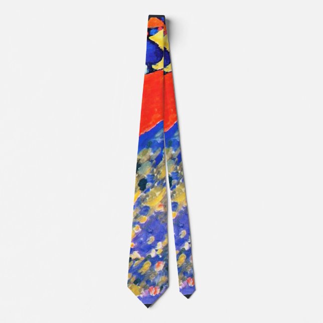 Kandinsky - Red Wall Destiny. Neck Tie (Front)