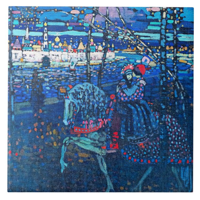 Kandinsky - Riding Couple Ceramic Tile (Front)