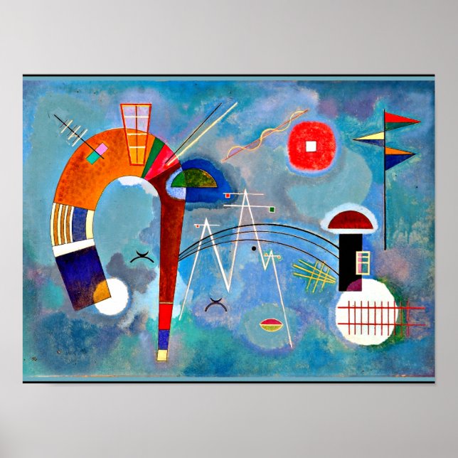 Kandinsky - Round and Pointed, colorful art Poster (Front)
