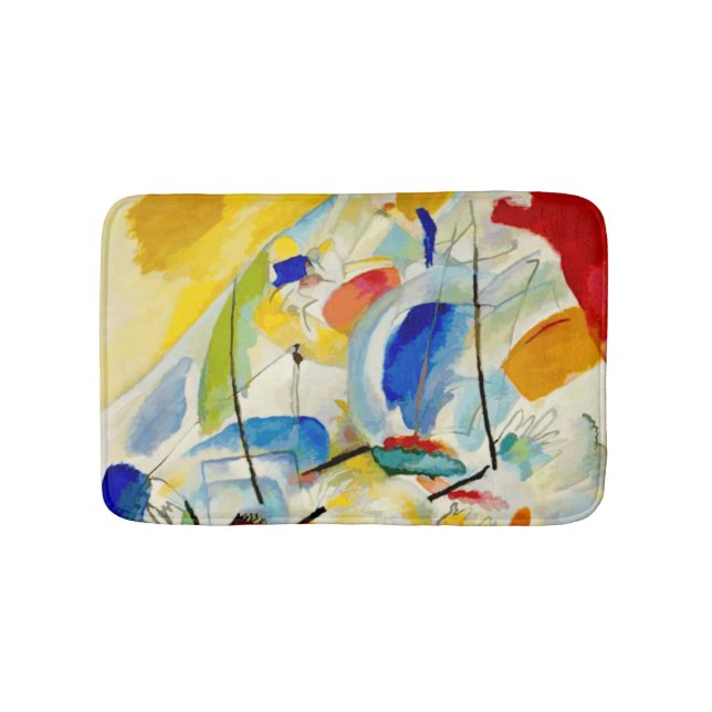 Kandinsky Sea Battle 1913 Bath Mat (Front)
