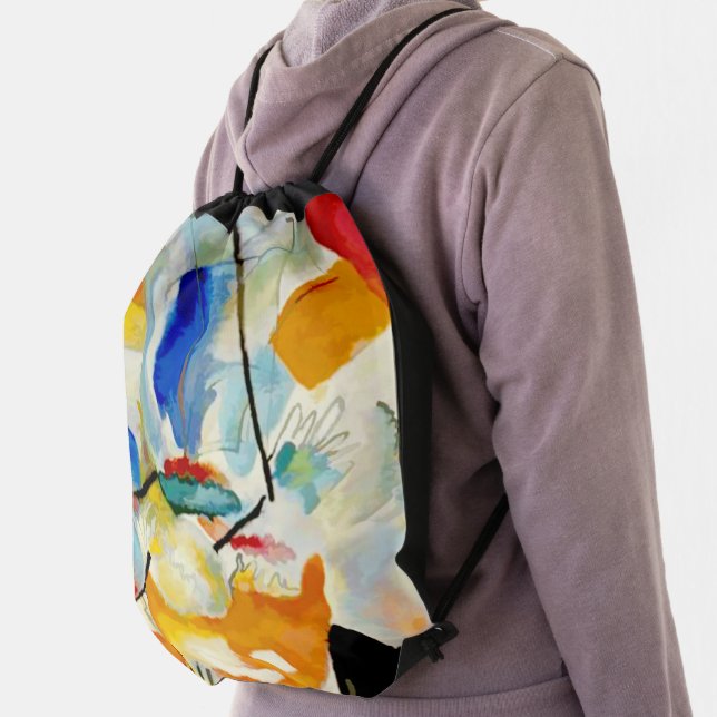 Kandinsky Sea Battle 1913 Drawstring Bag (Insitu)
