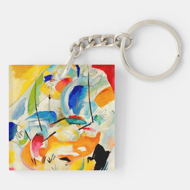 Kandinsky Sea Battle 1913 Keychain (Back)