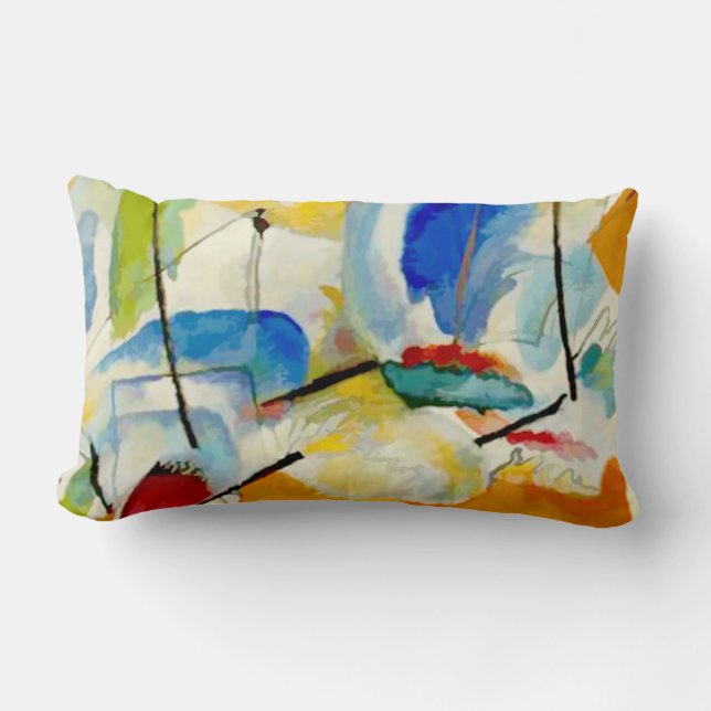 Kandinsky Sea Battle 1913 Lumbar Pillow (Front)