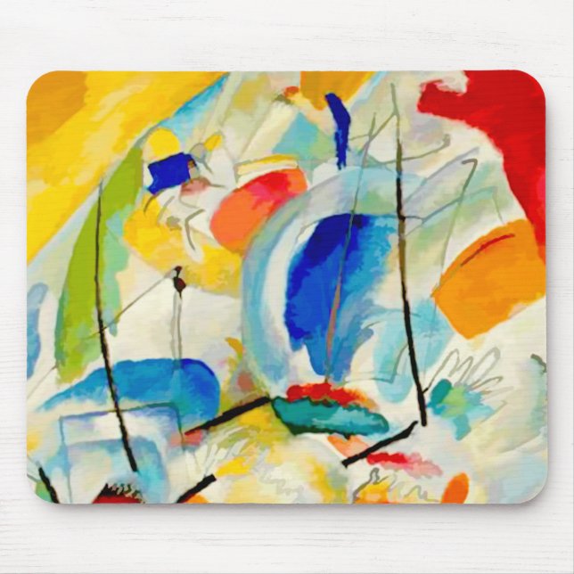 Kandinsky Sea Battle 1913 Mouse Pad (Front)