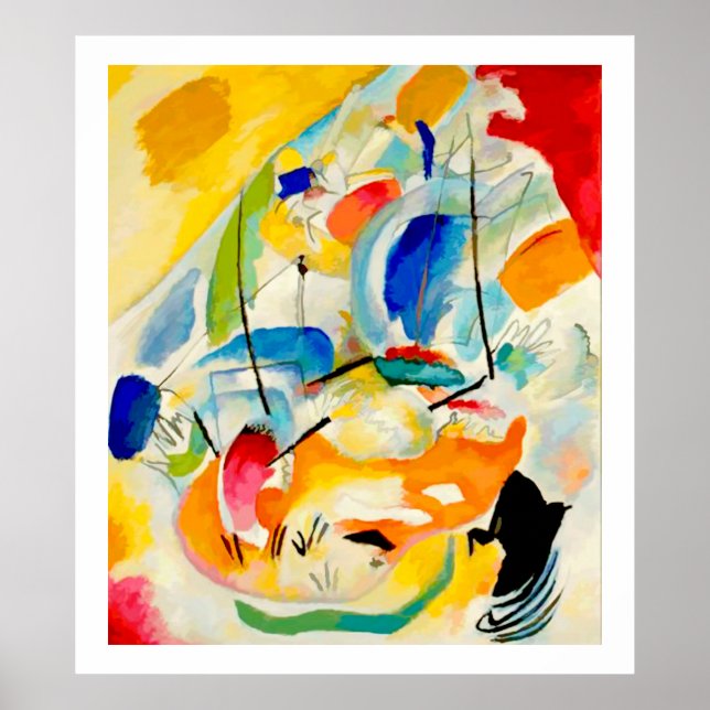 Kandinsky Sea Battle 1913 Poster (Front)