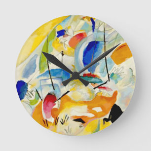 Kandinsky Sea Battle 1913 Round Clock